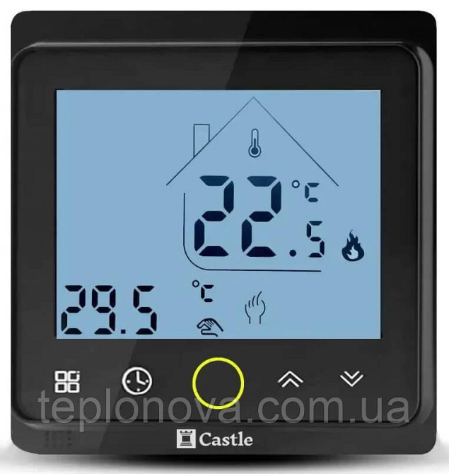 Терморегулятор для теплого пола Wi-Fi Castle AC603H-Black Черновцы - изображение 1