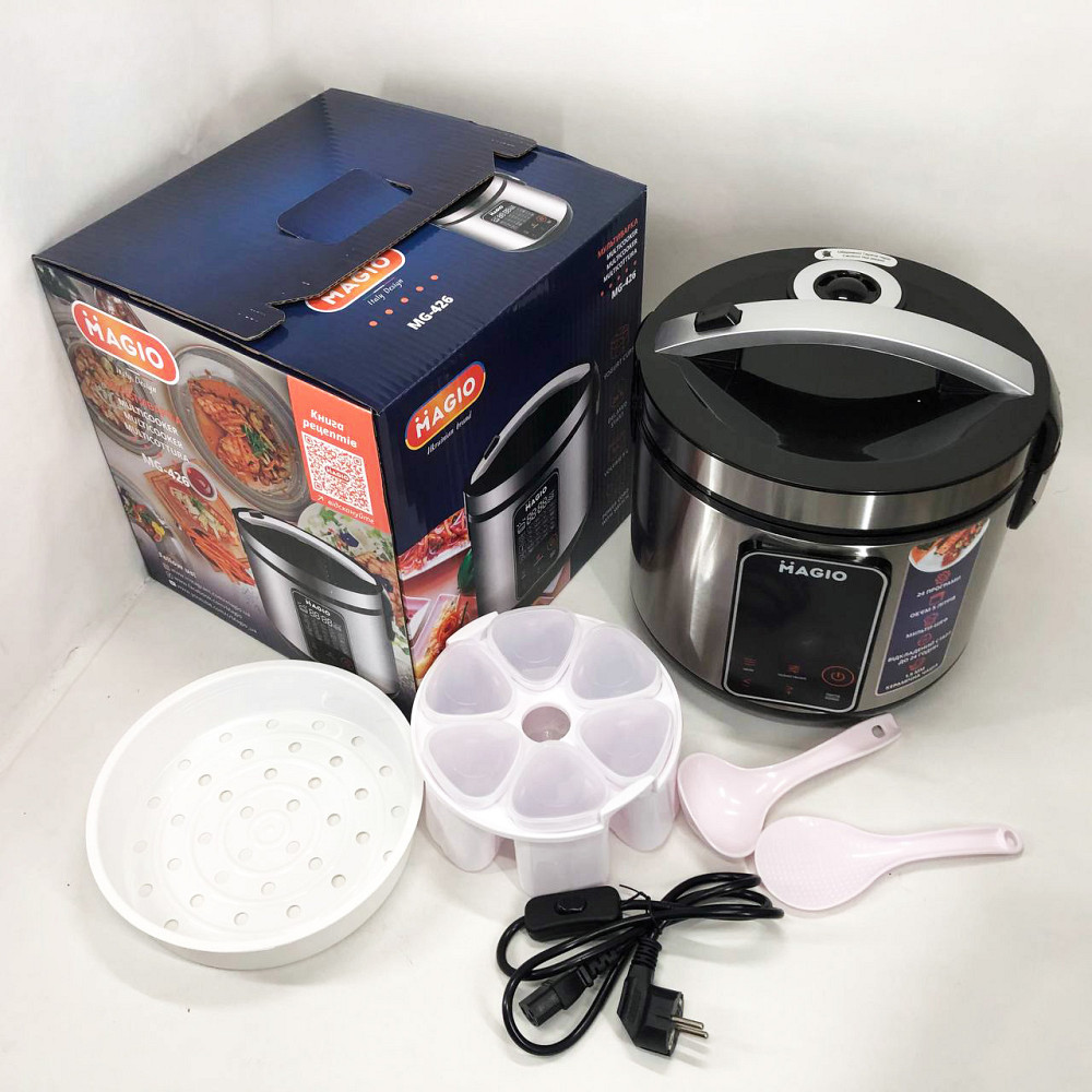 Мультиварка скороварка мультиповар MAGIO, Антипригарні мультиварки рисоварки, Мультиварка пароварка 5 л SC-37 Івано-Франківськ - фото 4