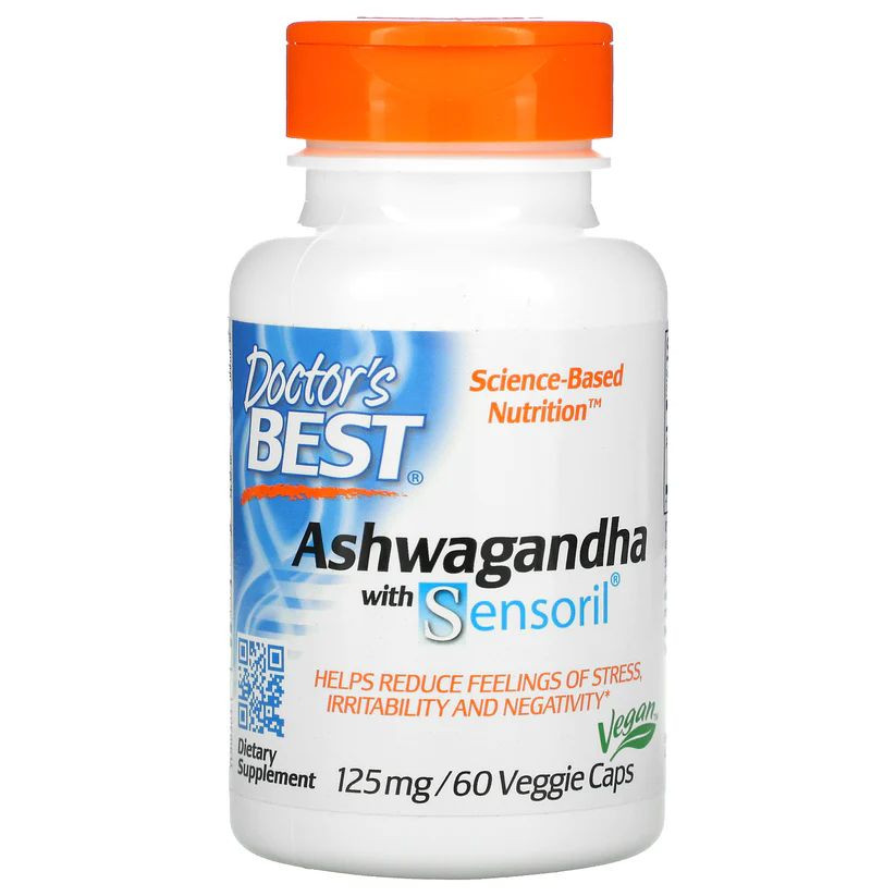 Екстракт ашваганди Doctor's Best Ashwagandha with Sensoril 125 mg 60 Veggie Caps Луцьк - фото 1