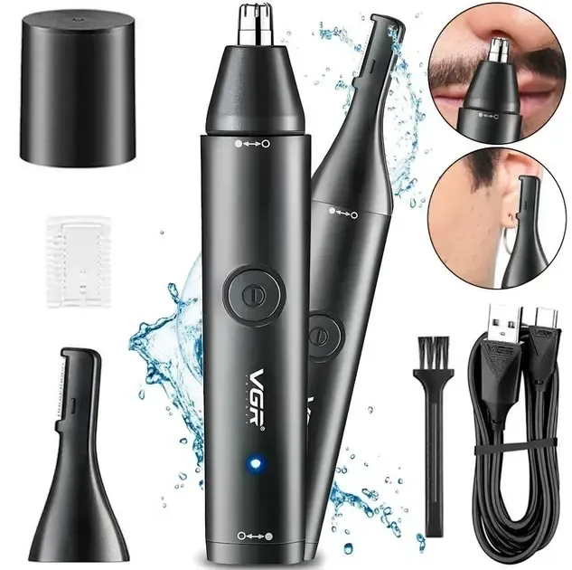 Триммер VGR V613 универсальный 2 в 1 для носа ушей и окантовка с USB зарядкой влагозащитой Коломыя - изображение 1