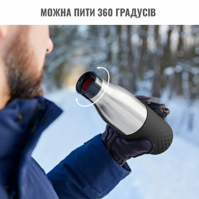 Термос Tefal Bludrop, 700мл, нержавіюча сталь, чорний (N3111110) Вінниця - фото 8