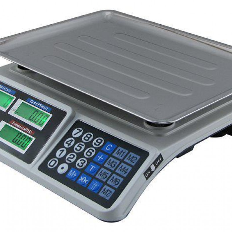 Торгові ваги DT-809 4V до 55 кг, дискретність 5 г, 6 ЖК-дисплеїв, 50 год автономної роботи, акумулятор 4V4.5Ah Одеса - фото 2