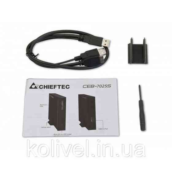 Корпус для 2.5" HDD/SSD CHIEFTEC CEB-7025S, aluminium/plastic, USB3.0,RETAIL (CEB-7025S) Київ