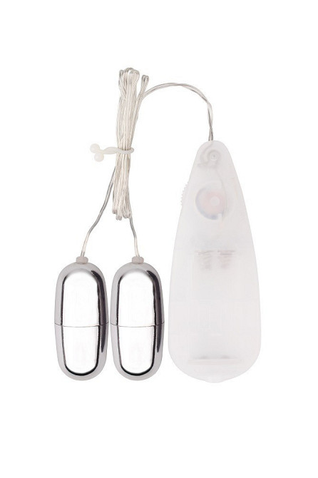 Виброяйцо на пульте управления 2 шт. Chisa Hi-Basic, серебристый Sex Aura Киев - изображение 2
