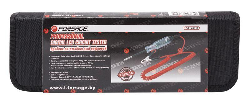 Пробник автомобільний цифровий 6-48V (довжина шнура - 3,5м) в сумці Forsage F-01M0118 Одесса - изображение 2