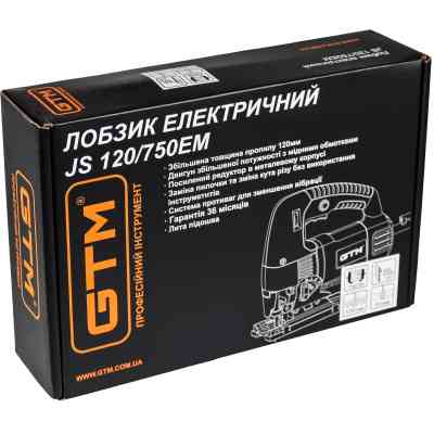 Електролобзик GTM JS120/750E 750Вт, 800-3000х/хв, Quick (JS120/750E) Вінниця