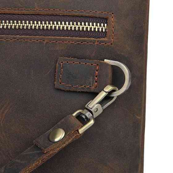 Красивая барсетка мужская в коже Crazy horse Vintage 14954 Коричневая Киев