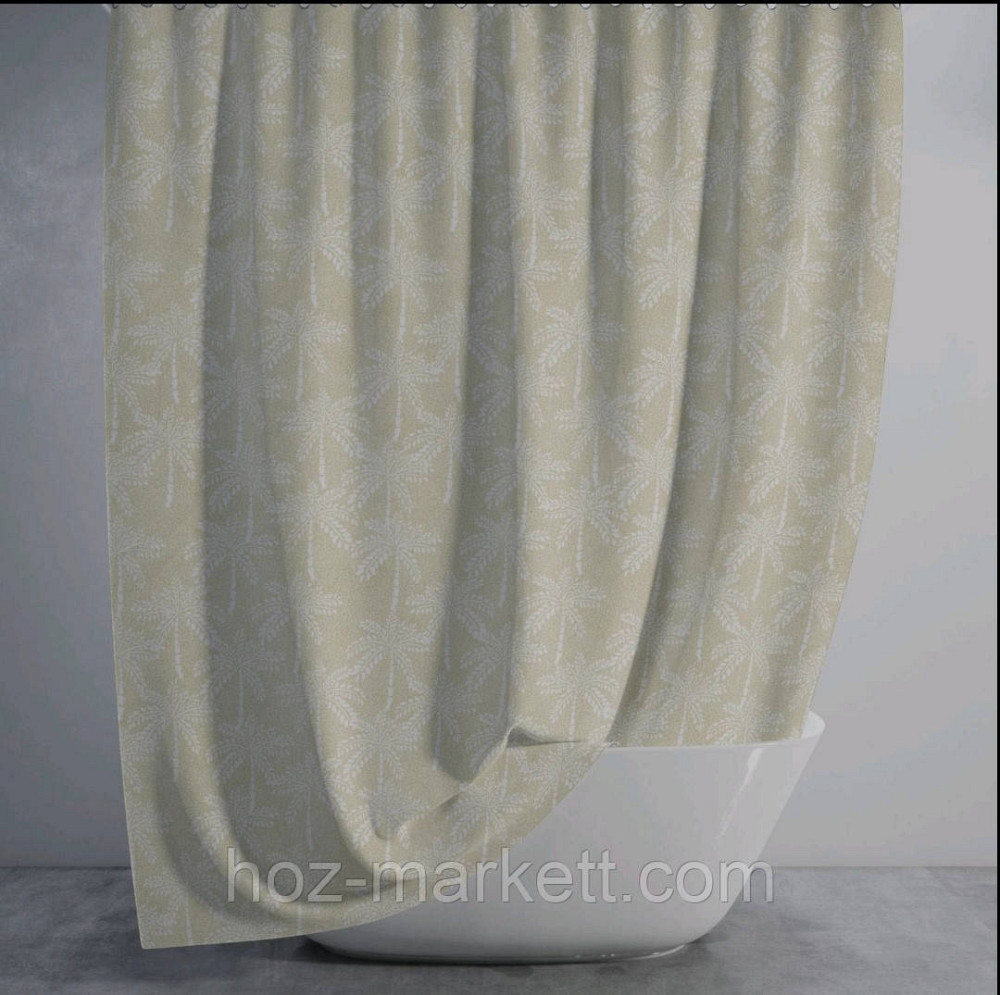 Тканевая шторка для душа Тропик 180 х 200 см Турция хвоя Харьков - изображение 1