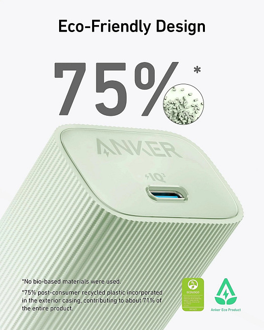 Сетевое зарядное устройство Anker PowerPort 511 Nano IV - 30W USB-C Black (7030801) Киев - изображение 2