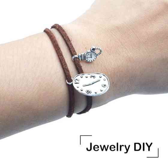 Набор декоративных шармов-подвесок часы, 40 шт, металл золотой, для рукоделия и скрапбукинга Киев