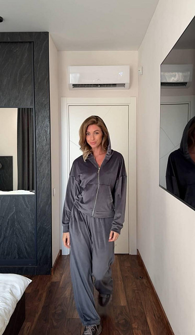 Женский повседневный костюм двойка: кофта и штаны велюр Одесса - изображение 4