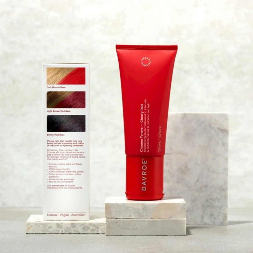 Тонуючий бальзам для волосся Chroma Colour Treatments Cherry Red Toner Davroe 200 мл Київ - фото 2