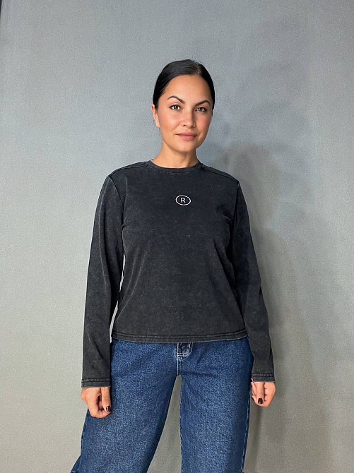 Лонгслив женский A-N 2517-5 трикотажный варка тай-дай с камешками 