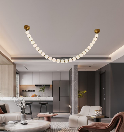 Люстра підвісна велика сучасна перлина VALESO G3873-25 Copper 60W Коломия