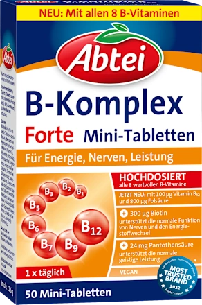Abtei Vitamin B Komplex forte Tabletten 50 St Таблетки вітамінного комплексу групи В форте Львів
