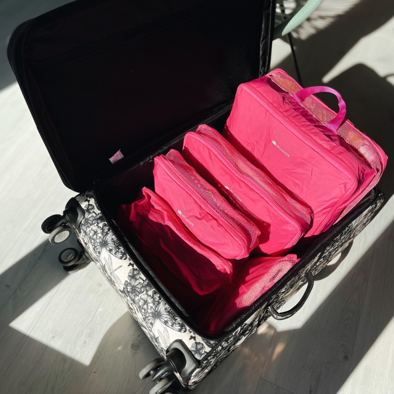 Дорожные органайзеры сумки в чемодан для вещей 5 шт C002 (Розовый) Сумы - изображение 1