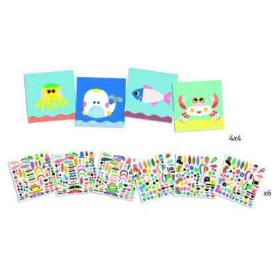 Набір для творчості Djeco Марінс художній комплект з наклейками (DJ08931) Вінниця