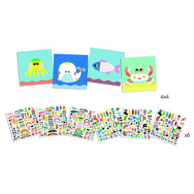 Набір для творчості Djeco Марінс художній комплект з наклейками (DJ08931) Вінниця - фото 2