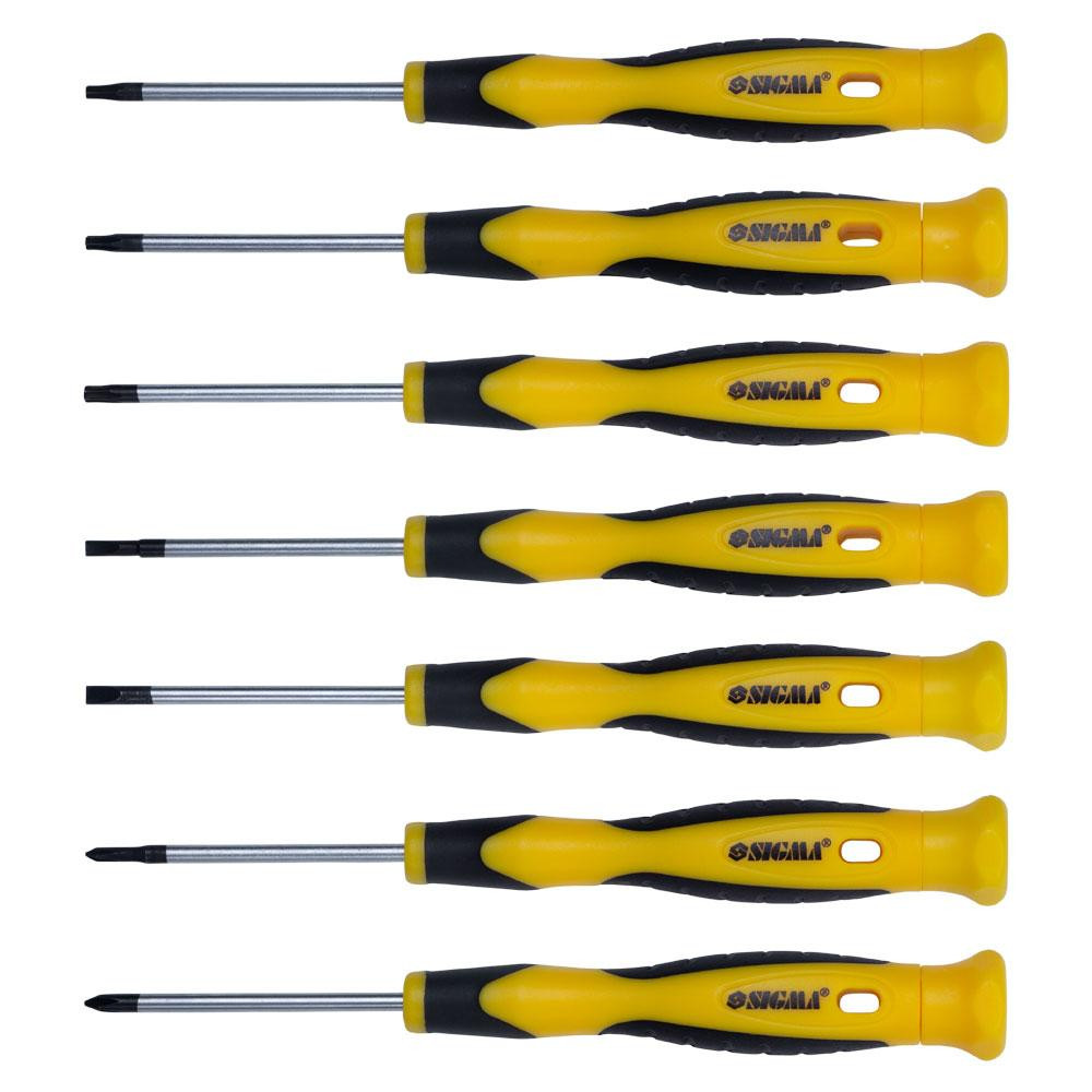 Набор отверток для точных работ 7шт CrV (слой кейс) SIGMA (4003211) Ровно - изображение 3