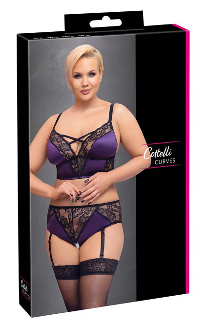 Еротичний комплект BH Set purple/black XL Sex Aura Київ - фото 7