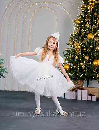 Платье Белое нарядное с блестками для девочки Кривой Рог