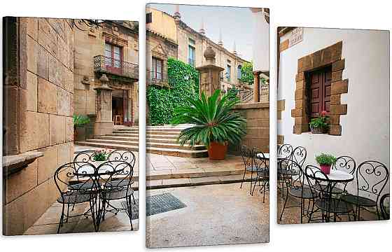 Модульна картина у вітальню/ спальню Атмосфера місто  Art-542_3 70x130 см Київ