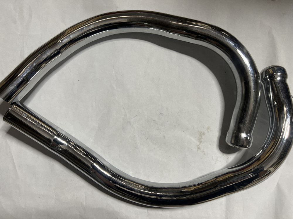 Коліно глушника (пара) (хром) мотоцикл Ява 638 ЛЮКС Мукачево - фото 1