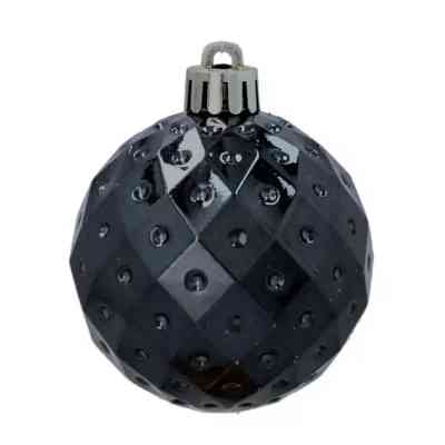 Ялинкова іграшка Chomik пластикові кульки компл. 16 шт, 6см, чорні (5900779853140_2) Вінниця