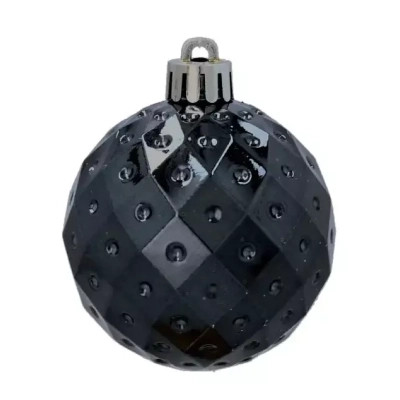 Ялинкова іграшка Chomik пластикові кульки компл. 16 шт, 6см, чорні (5900779853140_2) Вінниця - фото 3