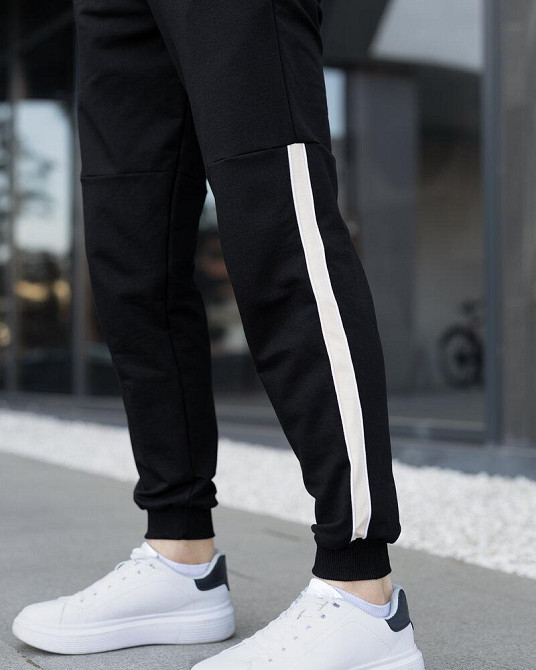 Трикотажний чоловічий спортивний костюм чорний Pobedov Black moon Київ - фото 5