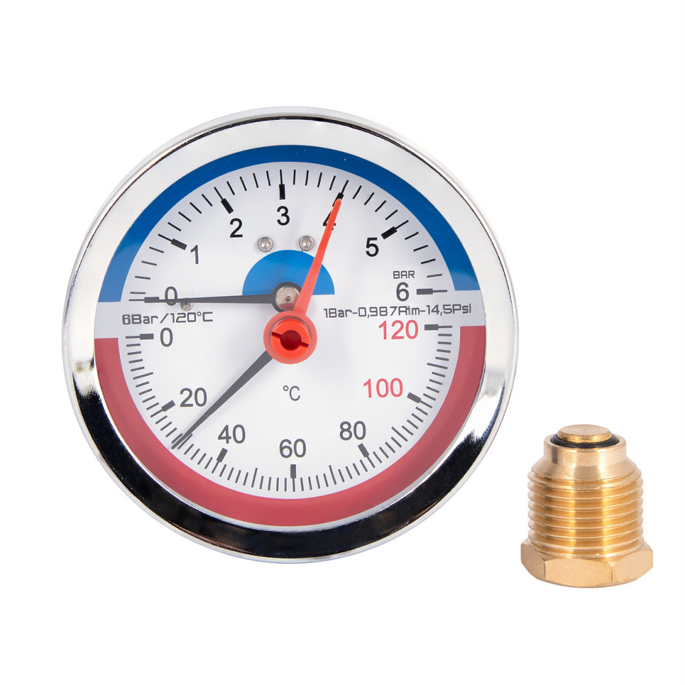 Термоманометр Thermo Alliance Standart 80 мм 1/2", заднє під'єднання SD1736B Київ - фото 3