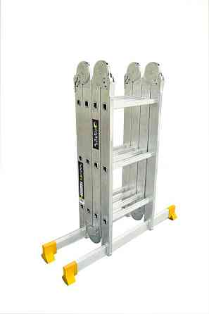 MASTERTOOL Драбина алюмінієва MASTERTOOL шарнірна 4х3 ступенів h=4400 мм max 150 кг 79-1603 Киев