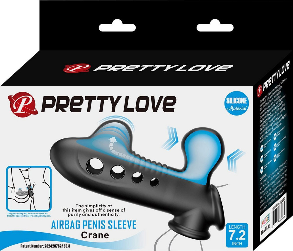 Стимулирующая насадка на пенис Pretty Love Crane с воздушным воротником Sex Aura Киев - изображение 9