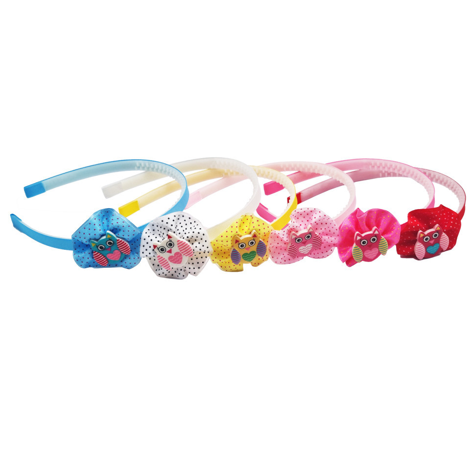 Набір Обручі дитячі з совою 0106-025, 6 кольорів Вінниця - фото 1