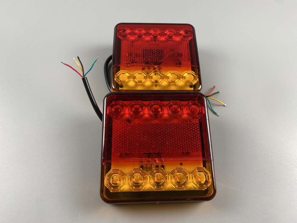 Ліхтар LED квадратний задній для причепів і вантажівок, світлодіодний ліхтар заднього ходу 10 led діодів Мукачево - фото 6