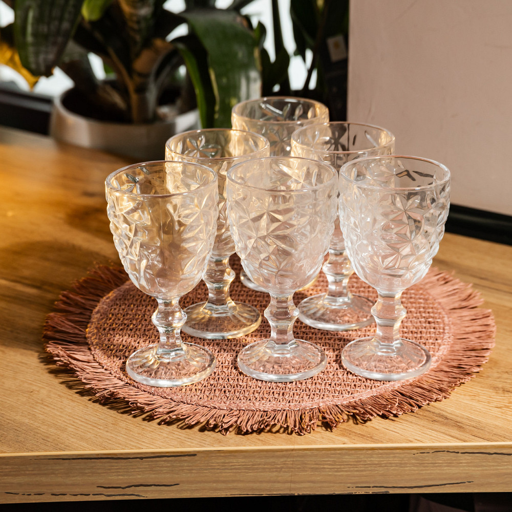 Набір келихів для вина 6 штук 240 мл винні келихи на ніжці скляні фужери для вина подарункові HP-19-166 Коломыя - изображение 4