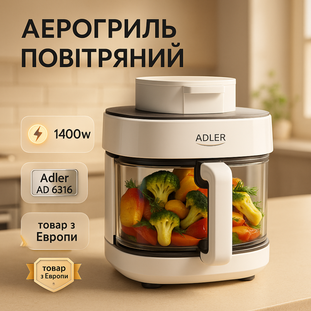 Фритюрниця без олії компактна, Великий аерогриль, Аерофрітюрниця з різними режимами приготування IW-79 Львів - фото 12