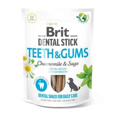 Ласощі для собак Brit Dental Stick Teeth&amp;Gums ромашка і шавлія 251 г (8595602564354) Вінниця