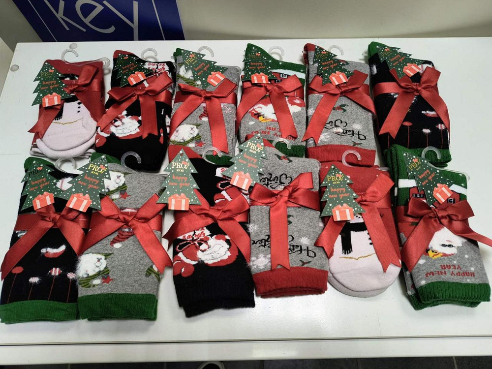 Шкарпетки новорічні в асортименті. Турецькі якісні шкарпетки Pro Socks. В пачці 12 штук. Розмір 36-41 Київ - фото 1