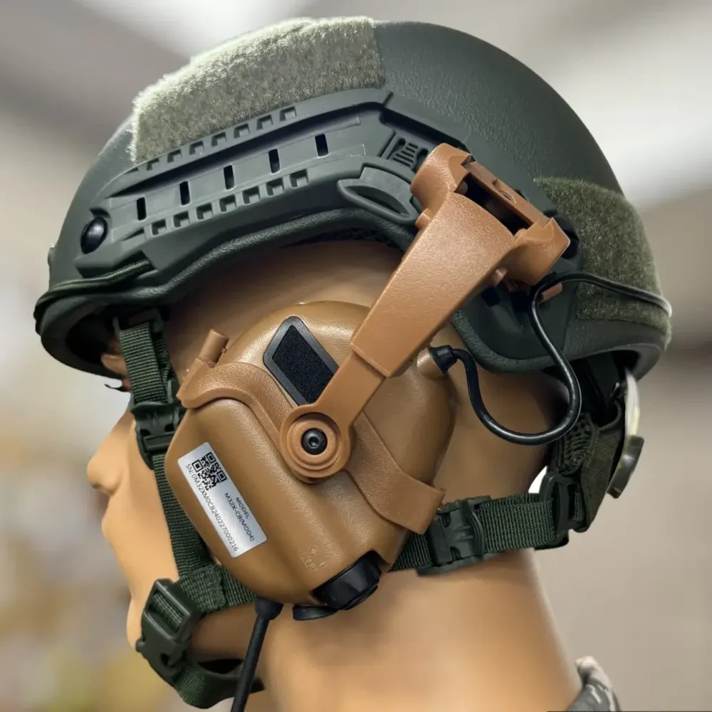 Наушники тактические Earmor M32X MOD4, активные, с креплением на шлем и оголовьем, цвет Койот (коричневый) Solmir Киев - изображение 7