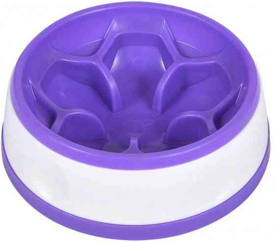 Миска-цветок для собак AnimAll 0280 круглая для медленного кормления PS8005 300 мл Лавандовая/белая Винница