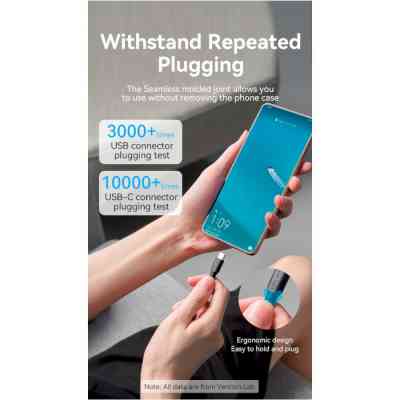 Дата кабель USB 2.0 AM to Type-C 0.5m 3.0A (18W) PVC Vention (CTHBD) Вінниця