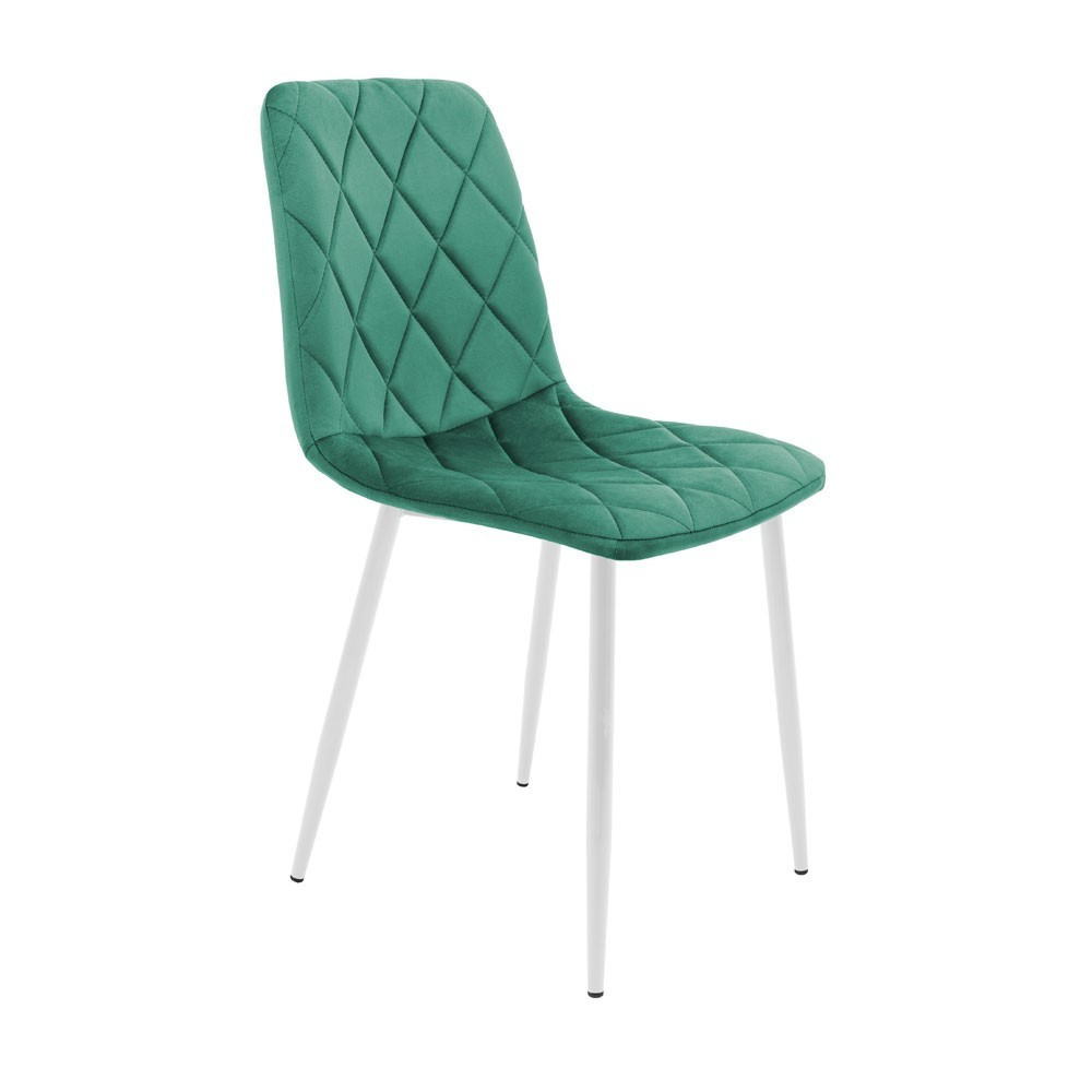 Стул кресло мягкий GarretDesign U Malcolm 26 белые ножки Зеленый Киев - изображение 1