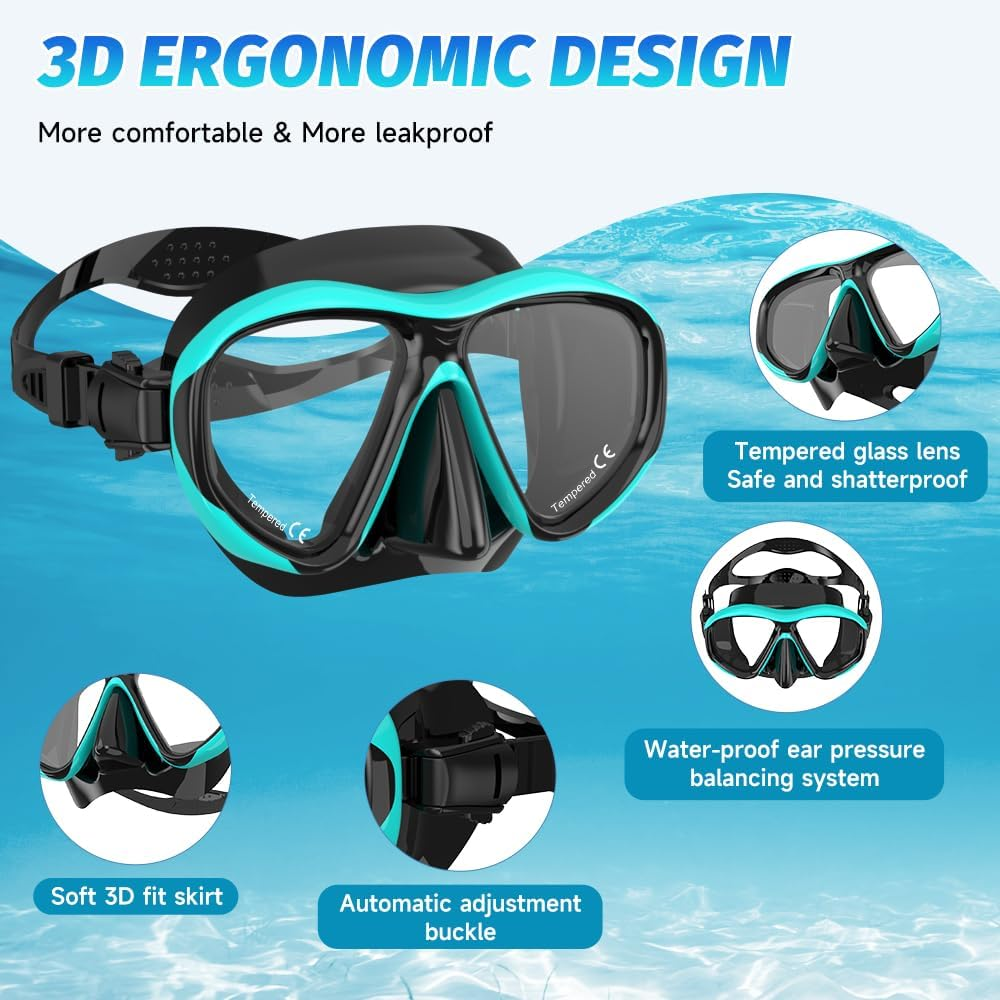 Маска для плавання з трубкою Findway Луцьк - фото 2