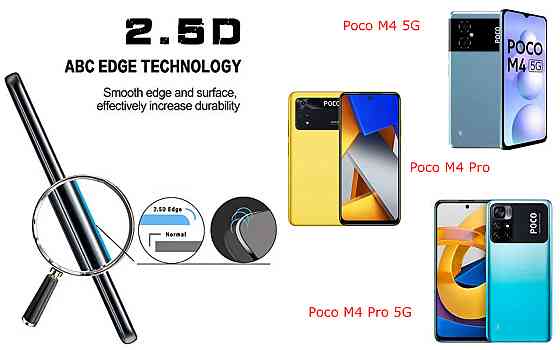 Захисне скло ArmorGlass для Poco M4 5G, Poco M4 Pro, Poco M4 Pro 5G – стійке до подряпин та ударів Київ