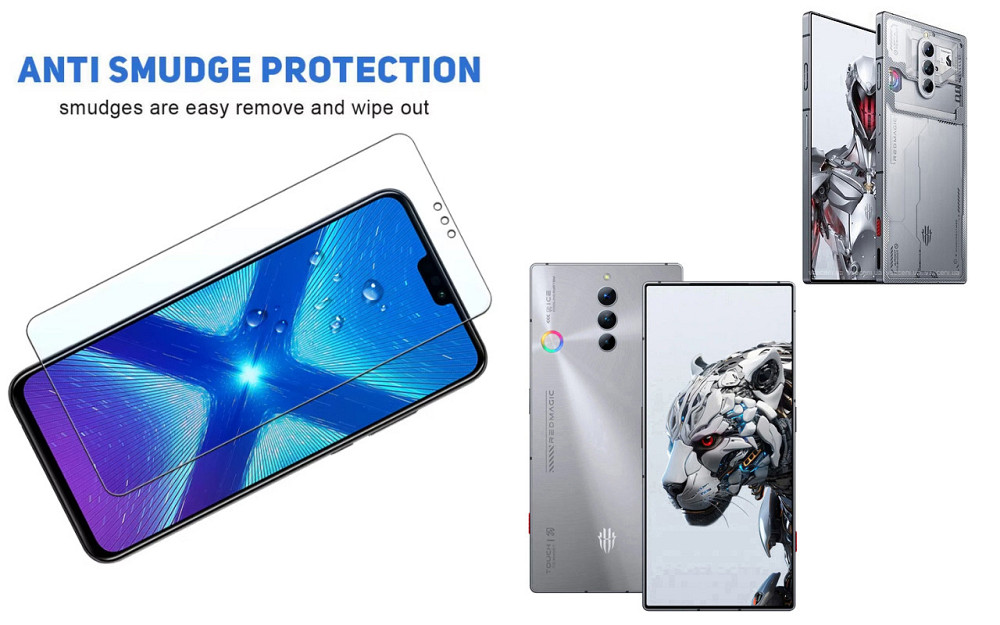 Защитное стекло NeoGlass для nubia Red Magic 8 Pro+, Red Magic 8S Pro+ – ультрапрозрачное и устойчивое Киев - изображение 3