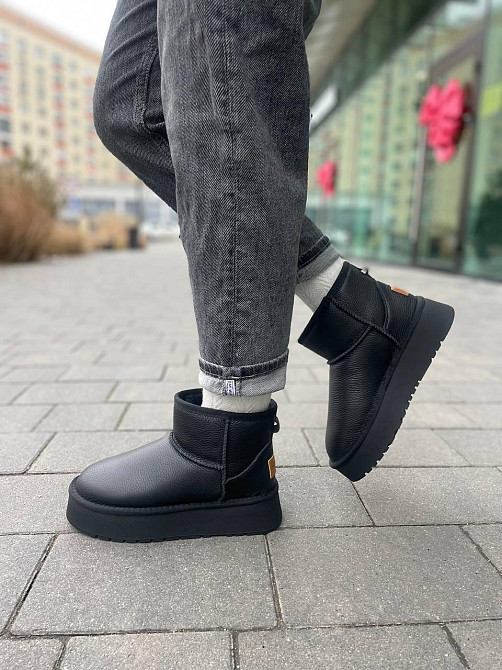 Hengji Угги жіночі HENGJI T33-1 чорні (зима, шкіра натуральна) (5756) 40 Коломыя - изображение 5