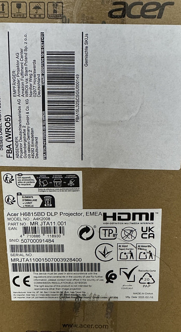 Проектор Acer H6815BD Харків - фото 2