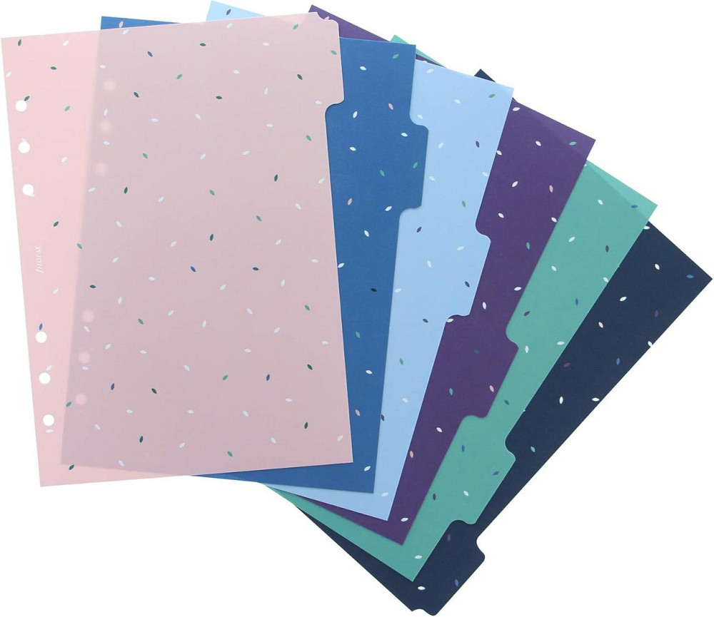 Разделители пластиковые Filofax Garden A5 6 шт 6 отверстий двусторонние цветные с цветочным рисунком розовые Киев - изображение 2