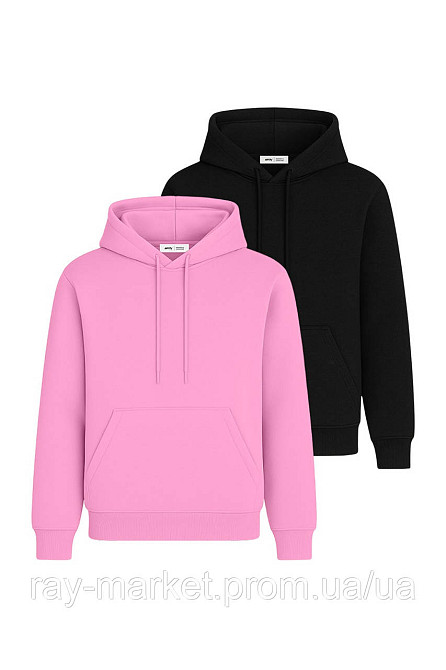 Набір жіночий худі утеплене 2шт RAY BASIC Рожевий /Чорний (U0401W-Pink-Black) S Київ - фото 1